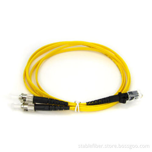 2.0mm 3m Single-mode MTRJ-ST Patch Cable, RoHS-compliant, LSZH/PVC Wires, Suitable for Network